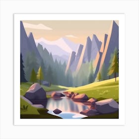 Mountain Landscape 9 Art Print