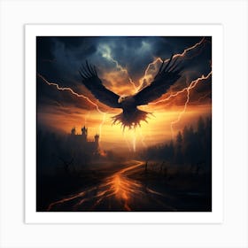 Eagle Flying In The Sky 1 Art Print