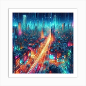 Futuristic City Art Print