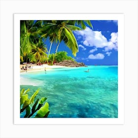 Tropical Beach 1 Art Print