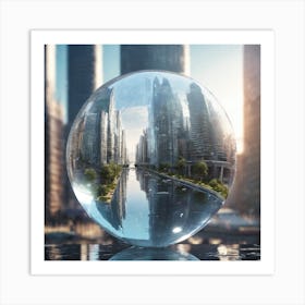 Futuristic Cityscape 85 Art Print