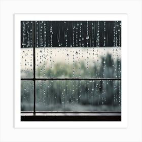 Raindrops On A Window 1 Art Print