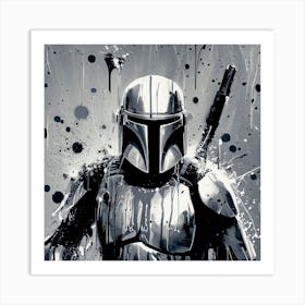 Mando Paint Splatter Art Print