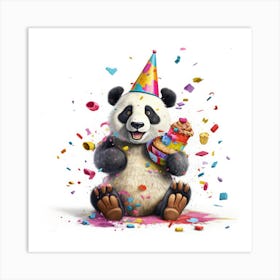 Panda Bear Birthday Party 2 Art Print