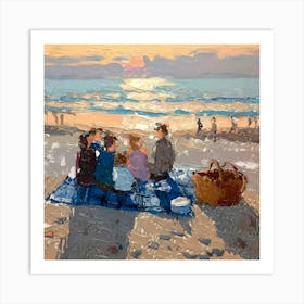 Picnic On The Beach 3 Art Print