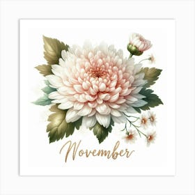 Chrysanthemum - November Birth Flower 1 Art Print