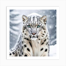 Snow Leopard Art Print