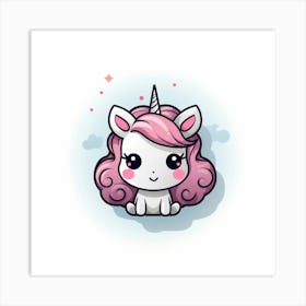 Cute Unicorn 546 Art Print