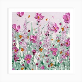 Pink Barbie Meadow Art Print