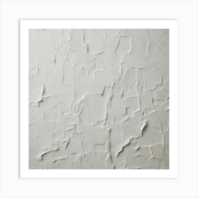 White Wall With Cracks Art Print