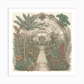 Botanical Garden Vintage 2 Art Print