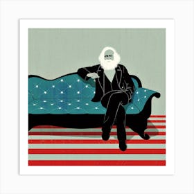 Marx In The Usa 1 Square Art Print