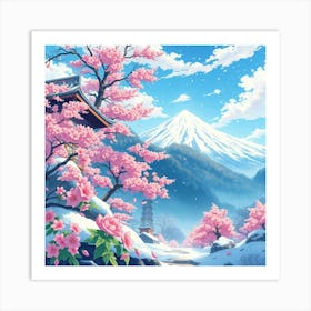 Beautiful pink cherry blossom Art Print