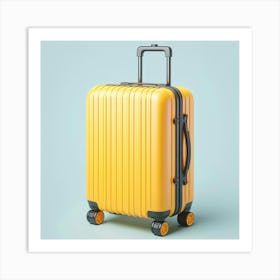 Yellow Suitcase On Wheels 1 Art Print
