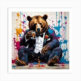 Bear In Tuxedo Art Print