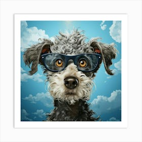 Dog In Sunglasses 12 Art Print