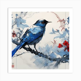 Blue Bird Art Print