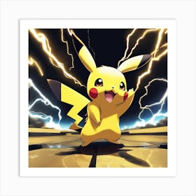 Pokemon Pikachu 16 Art Print