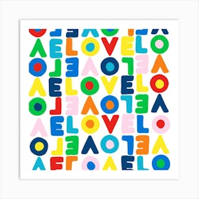 Colourful Abstract love poster Art Print