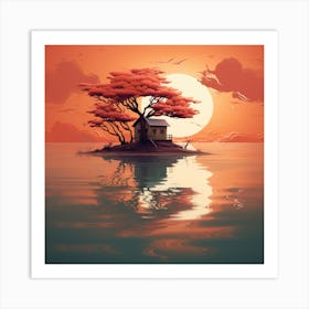 House On The Island Art Print