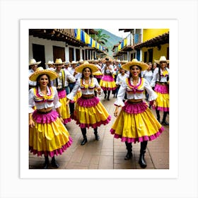 Ecuador Dancers 1 Art Print