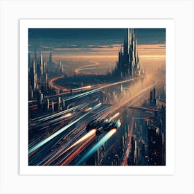 Futuristic City 7 Art Print