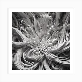 Black And White Flower Art Print