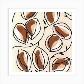 Seed Pods Square Natural Art Print