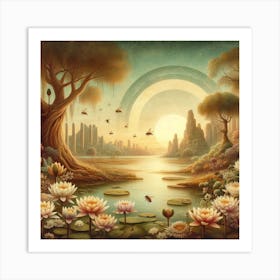 Ancient mystical scenery Art Print