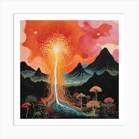 Volcano in the Paradise 2 Art Print