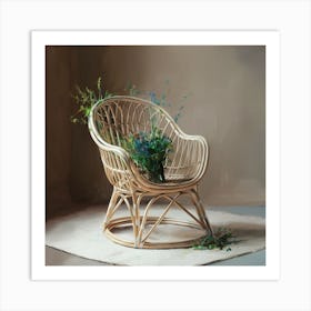 Rattan Chair 1 Art Print