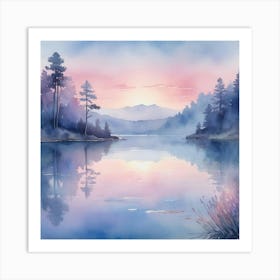 Watercolor Landscape Painting 3 Art Print