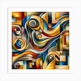 Abstract Painting-140624-3 Art Print
