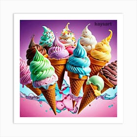 Ice Cream Cones 1 Art Print
