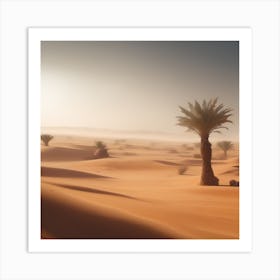 Sahara Countryside Peaceful Landscape Haze Ultra Detailed Film Photography Light Leaks Larry Bu (16) Art Print