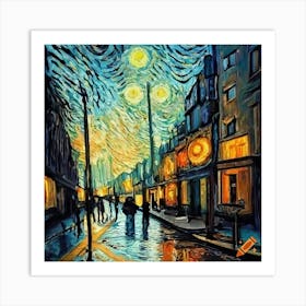 Abstract City Lights Art Print