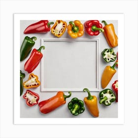 Peppers In A Frame 35 Art Print