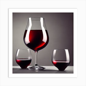 Three Glasses Of Wine Art Print