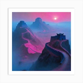 Albedobase Xl Great Wall Of China Inner Mongolia The Sun Sets 0 Art Print