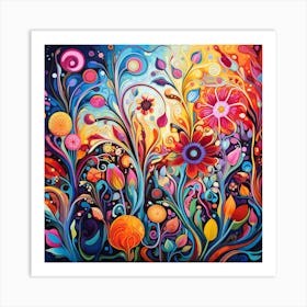 Colorful Flowers 7 Art Print