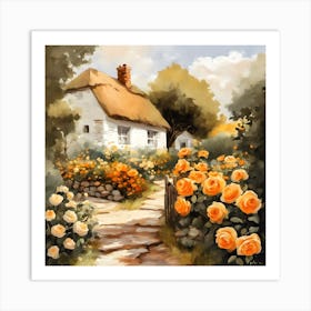 Roses In The Garden Art Print