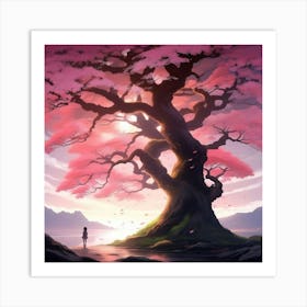 Japanese sakura tree Art Print