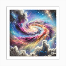 Chalk Pastel Galaxy 1 Art Print