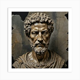 Bust Of A Man 7 Art Print