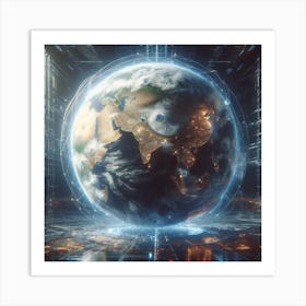 Earth In Space 30 Art Print