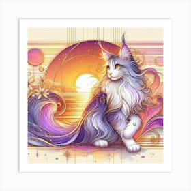 Cat In The Sun Art Print