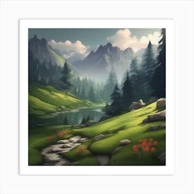 Landscape Painting 92 Art Print