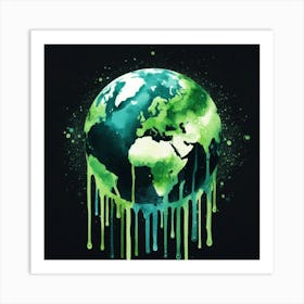 Earth Dripping Art Print