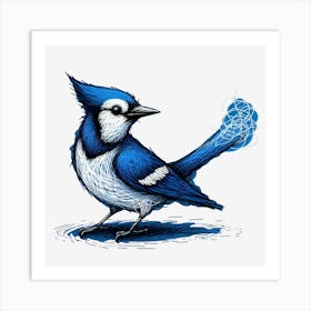 Bluejay ~Reimagined 9 Art Print