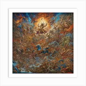 Battle Of The Gods paintings art print 2 Art Print